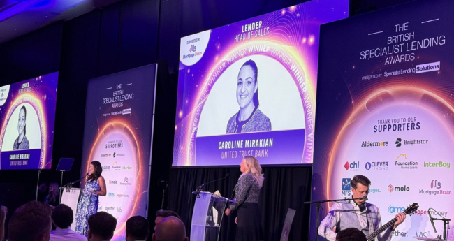 UTB Mortgages’ Caroline Mirakian Wins Lender Head of Sales Award at the British Specialist Lending Awards 2025