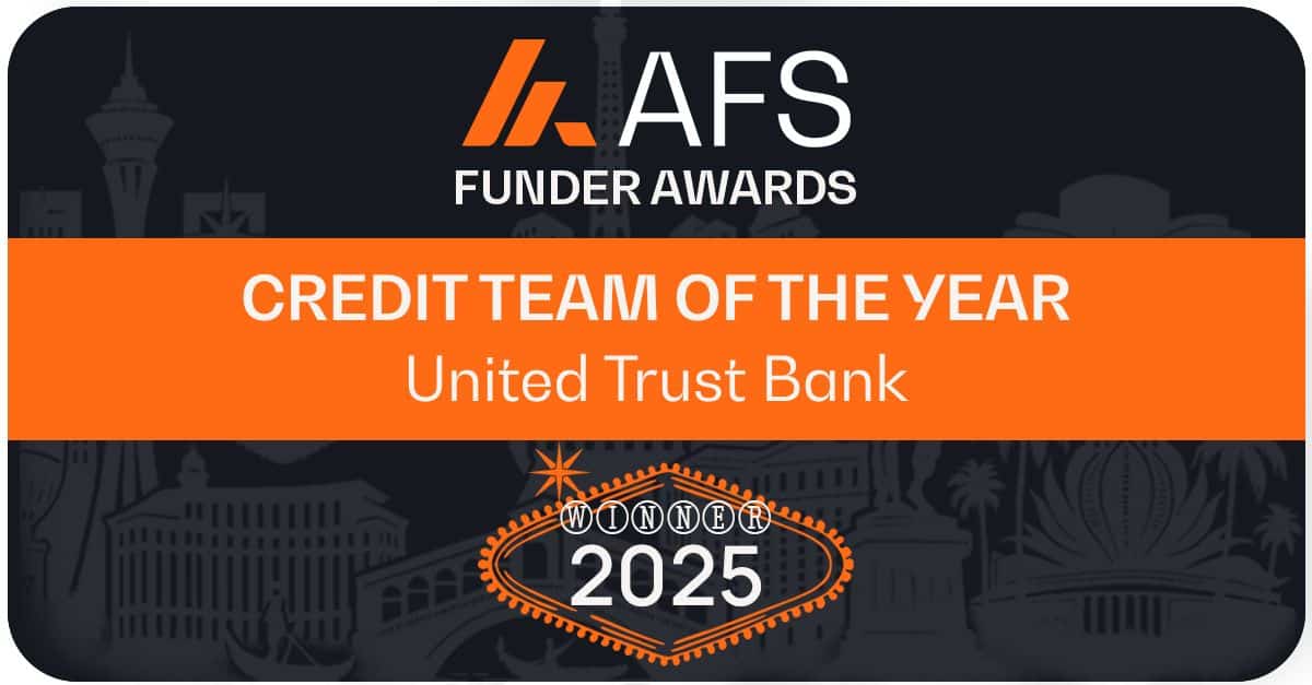 United Trust Bank’s Asset Finance Underwriting Team Round Off a Fantastic Year by Picking Up a Second Award in Just Over a Week